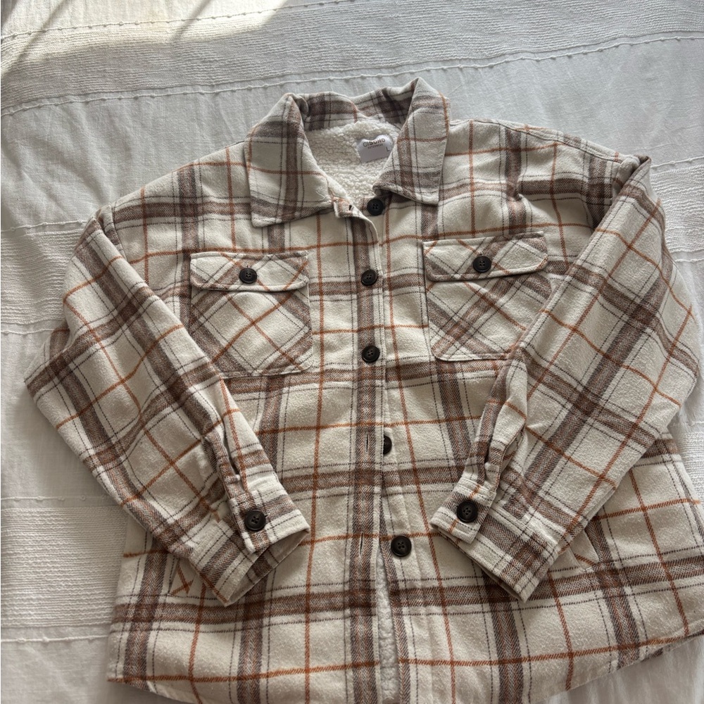 Ci Sono Plaid Sherpa-Lined Jacket